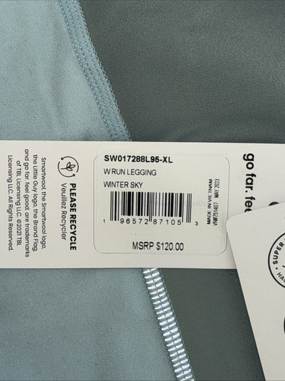 $120 Smartwool Women's Run Legging  - Winter Sky - XLarge - New With Tags