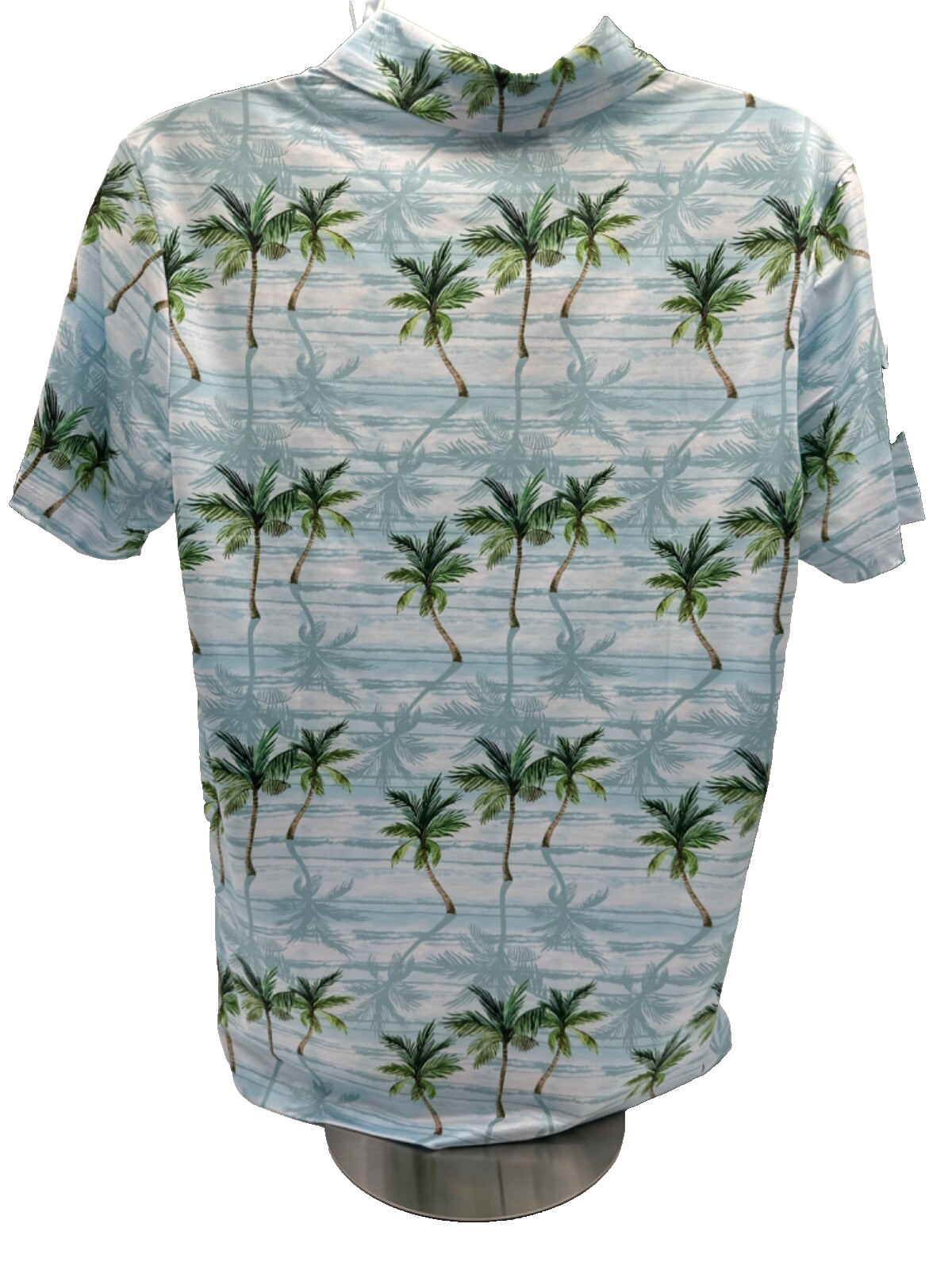 $40 Yatta Golf Men’s 3 Button Polo Shirt - Makani Olu Olu Print - Medium - New