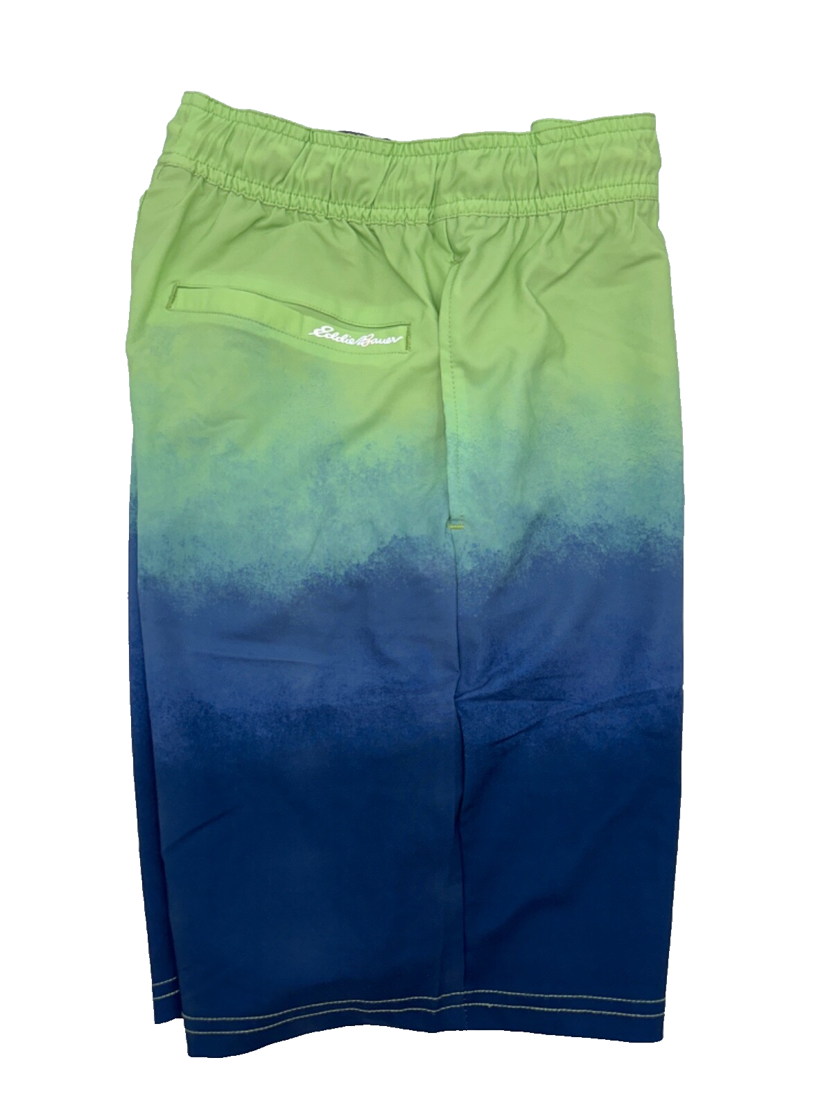 $45 Eddie Bauer Boys Sea Spray Magic Print Swim Shorts - Green Tea - Large -New
