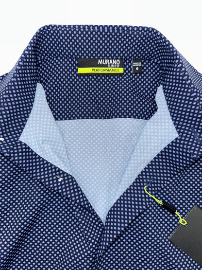 $80 Murano Men’s Button-Down Shirt - Y35WM106 - Navy - Small - New With Tag