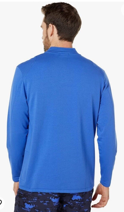 $88 Tasc Apex Fleece 1/4 Zip Pullover Jacket- Imperial Blue-Size: Medium-New