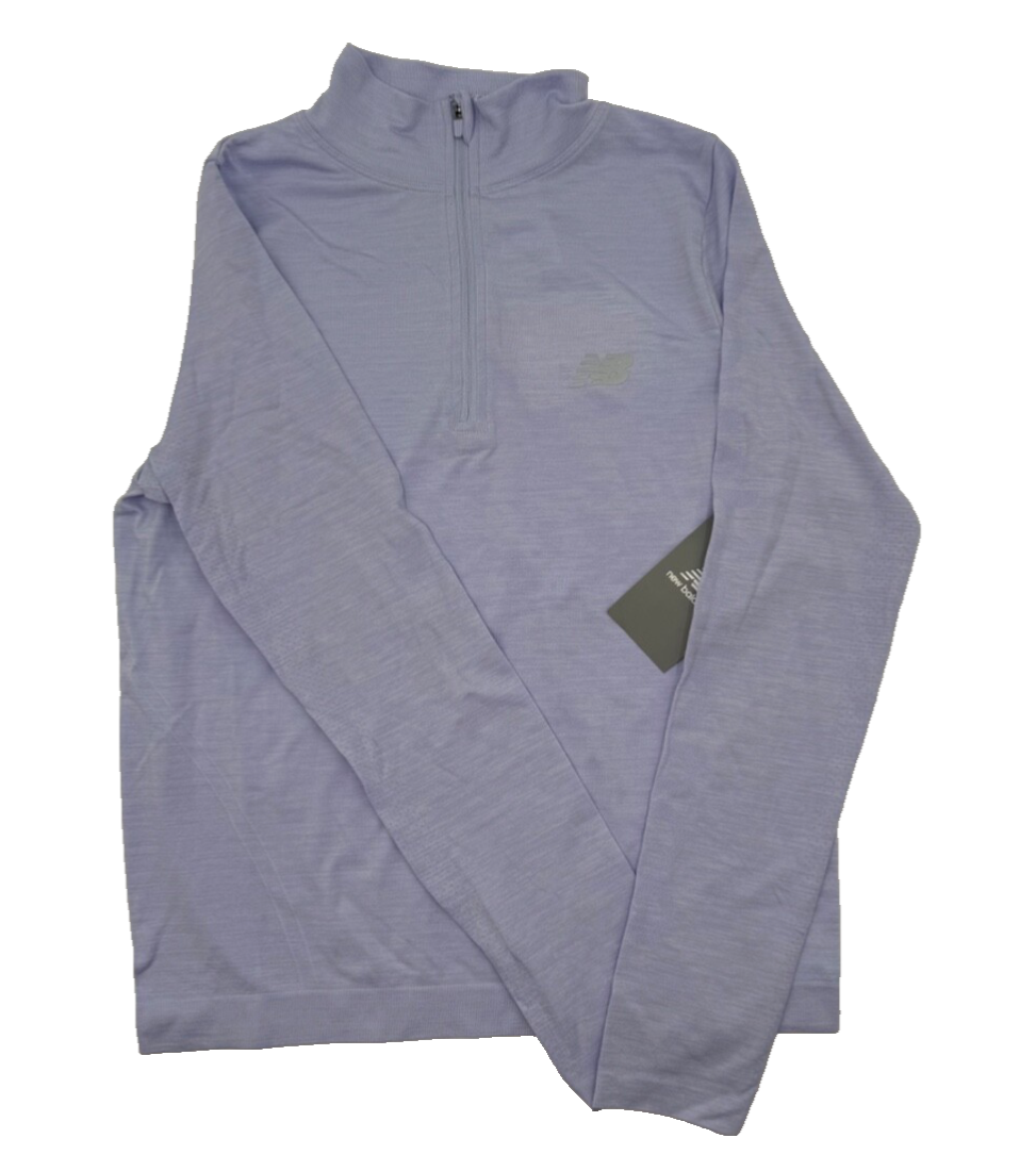 $50 New Balance Women’s-Logo Quarter Zip Sports Sweatshirt-Lilac-Medium-New Tag