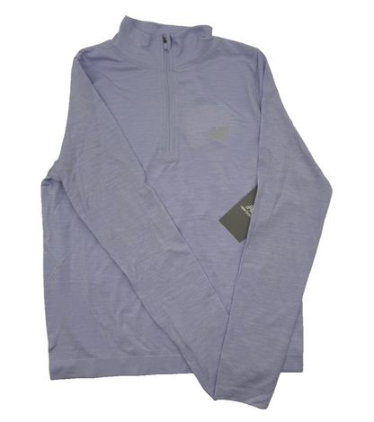 $50 New Balance Women’s-Logo Quarter Zip Sports Sweatshirt-Lilac-Medium-New Tag