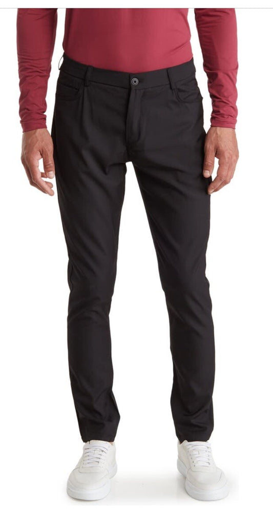 TR Premium Men’s Tech Stretch Slim Fit Pants - Black- 30W 32L- New Tags $168