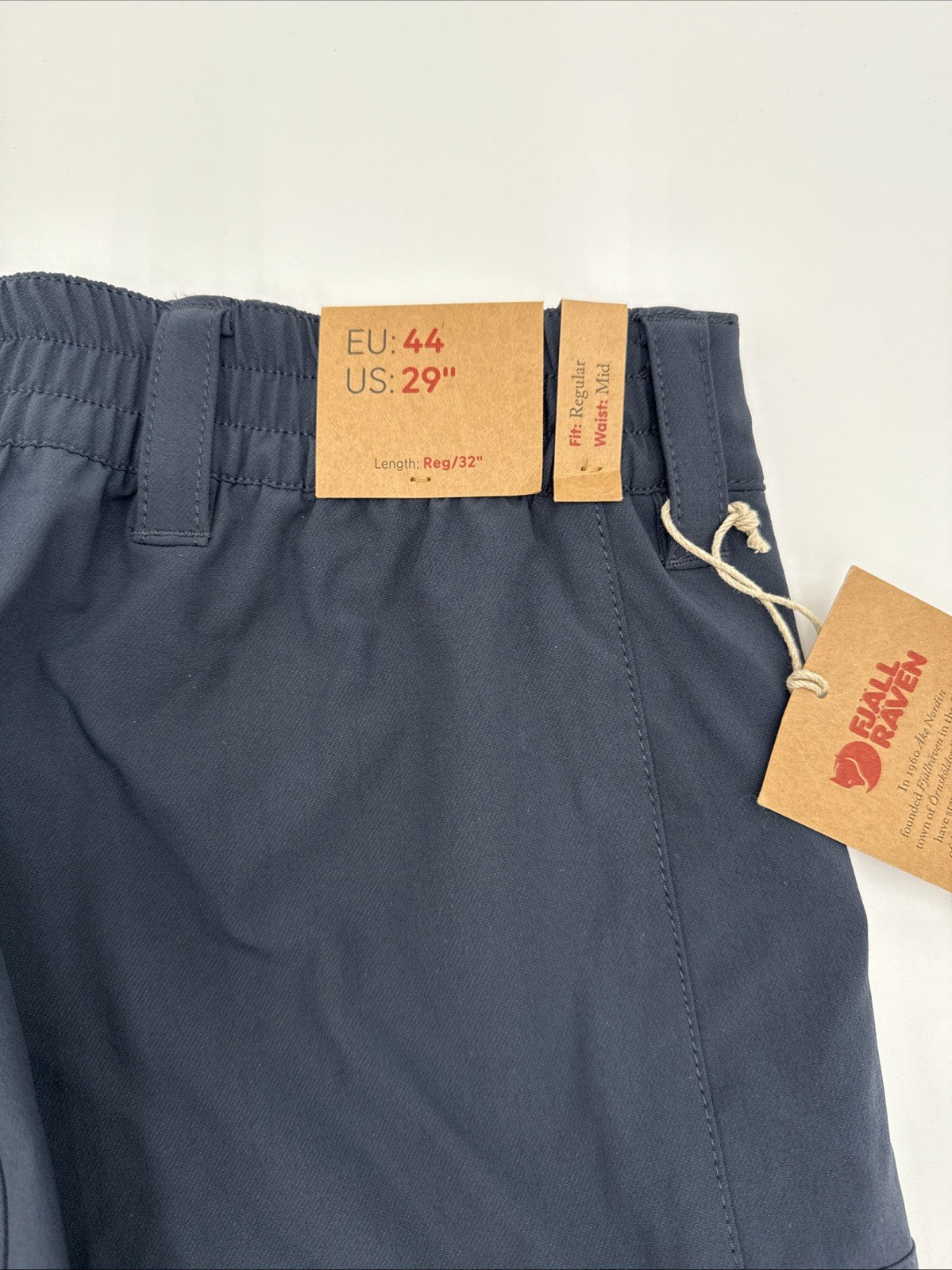 $175 Fjall Raven Men’s Abisko Trail Stretch Trousers - Dark Navy -29W x 32L-New
