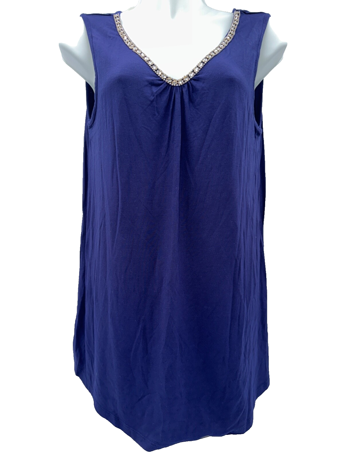 $68 Cable & Gauge Women's Sleeveless Blouse - Navy - Medium - New With Tag