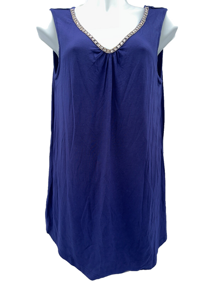 $68 Cable & Gauge Women's Sleeveless Blouse - Navy - Medium - New With Tag