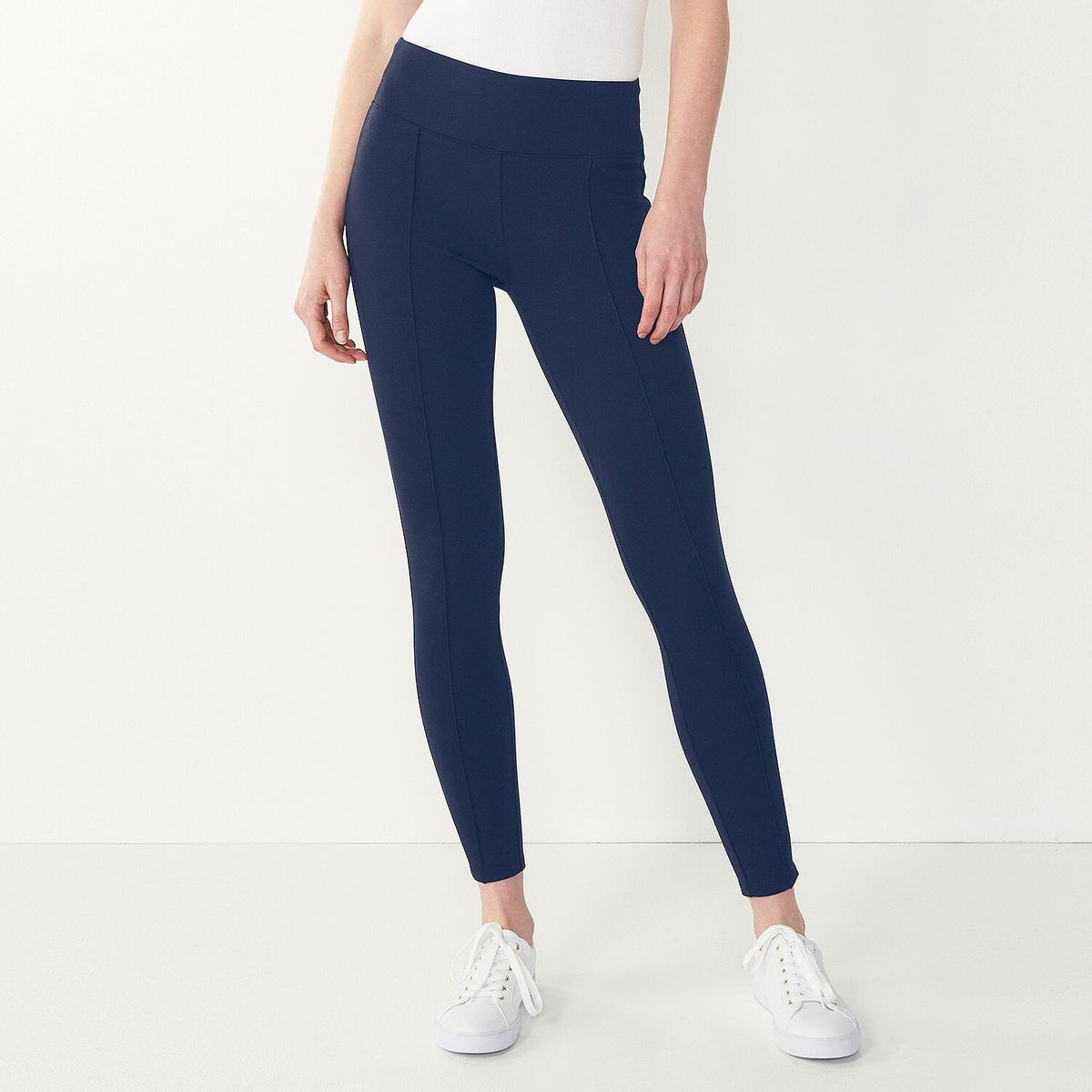 Nine West Seamed Ponte Leggings - Sky Captain Navy - Medium - New With Tags