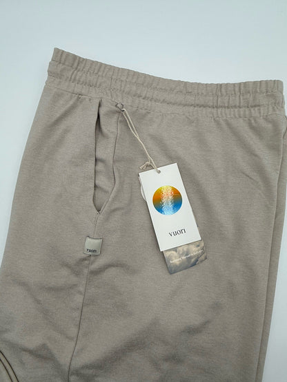 $108 VUORI Women’s Halo Essential Wide Leg Soft Pant- Ecru Heather-Large-New Tag