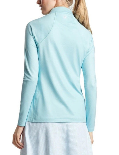 $130 Peter Millar Women’s Printed Raglan Sleeve Perth Layer Pullover-Blue-Medium
