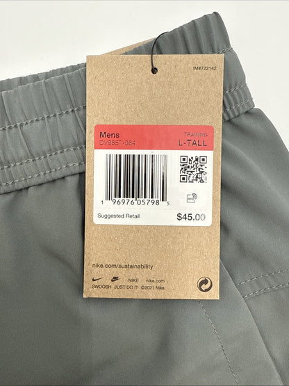Nike Men's Form Dri-FIT 8" Unlined Versatile Shorts- Light Grey-Large Tall - New