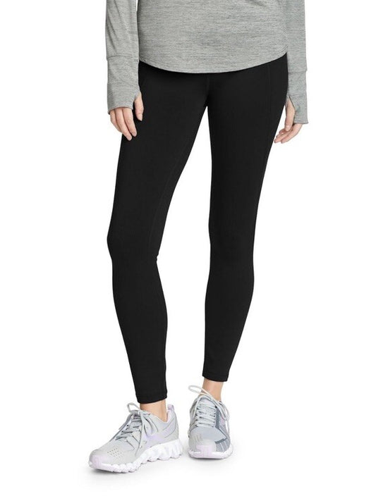 $109 Eddie Bauer Women’s Glacier Peak Tight Warm Pant-Black-Large-New Tags