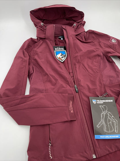 $149 Kuhl Women’s Transcendr Hoody Full Zip Jacket - Barberry Maroon-XSmall-New