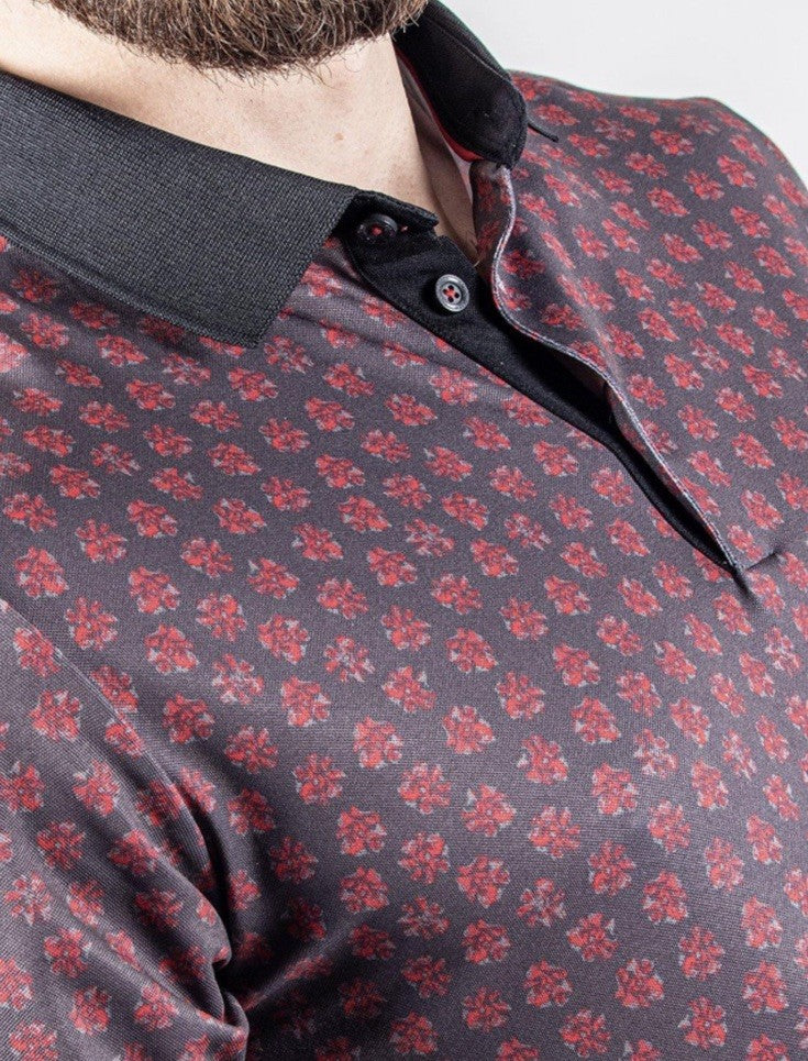 $100 Galvin Green Men’s Forged Iron Golf Shirt Murphy Polo- Grey/Red-Medium-New