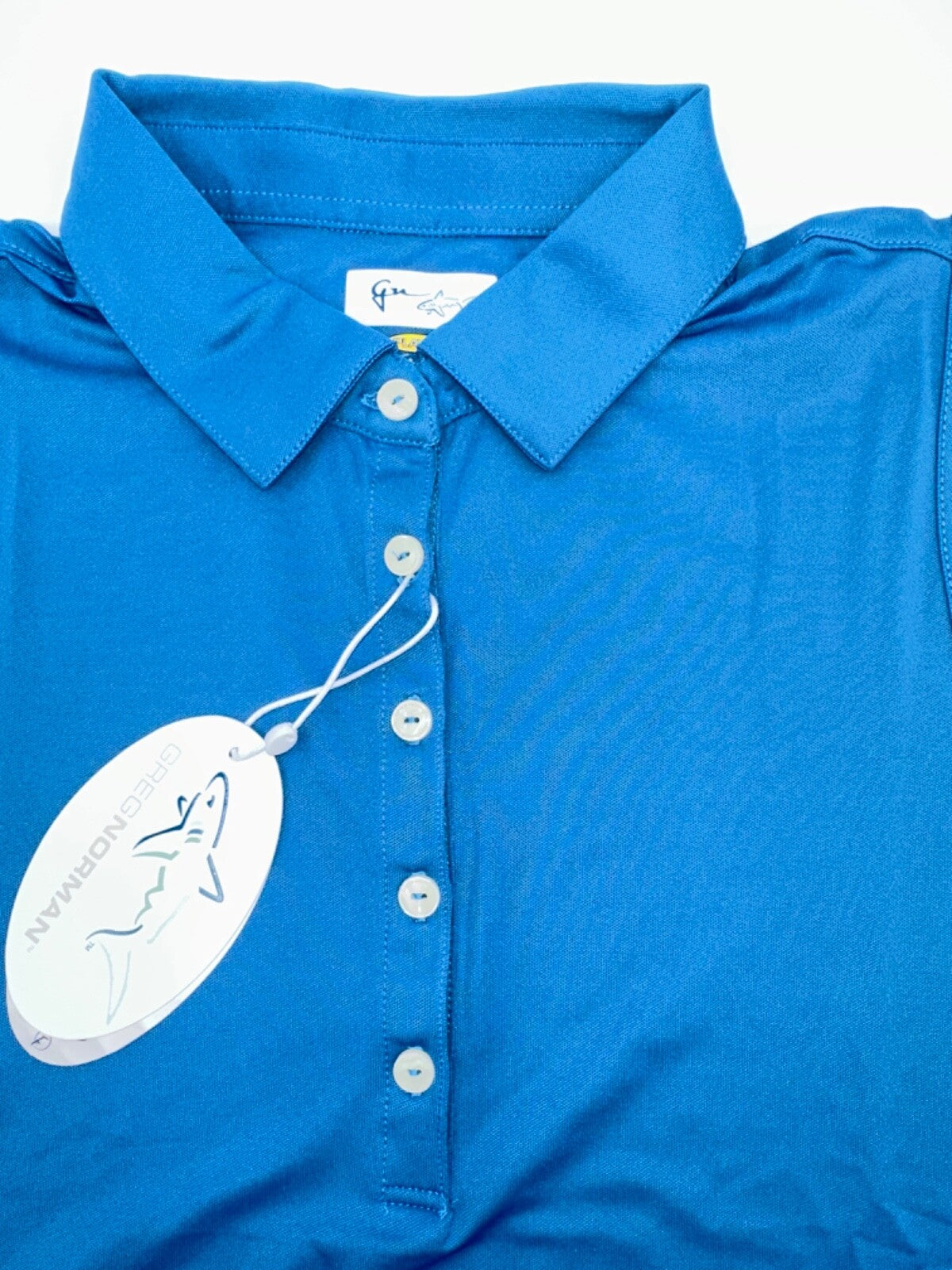 Greg Norman Women’s Freedom Sleeveless Micro Pique Polo-Cornflower Blue-Medium