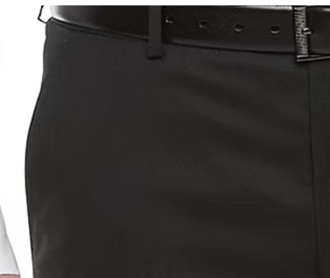 $110Stafford Coolmax Men’s Classic Fit Flat Front Suit Pants- Black- 34W 30L
