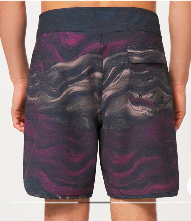 $65 Oakley Men’s Marble Swirl 19 inches Board Swim Shorts- Purple-Size: 30”-New