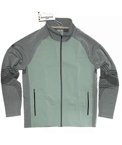 $220 Smartwool Men’s Intraknit Active Full Zip Jacket Merino - Lead Gray- Small