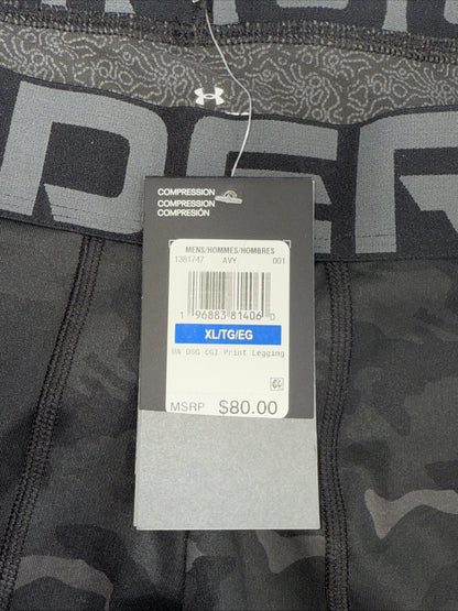 Under Armour Men's ColdGear Infrared Printed Leggings 1381747-Black Camo-XLarge
