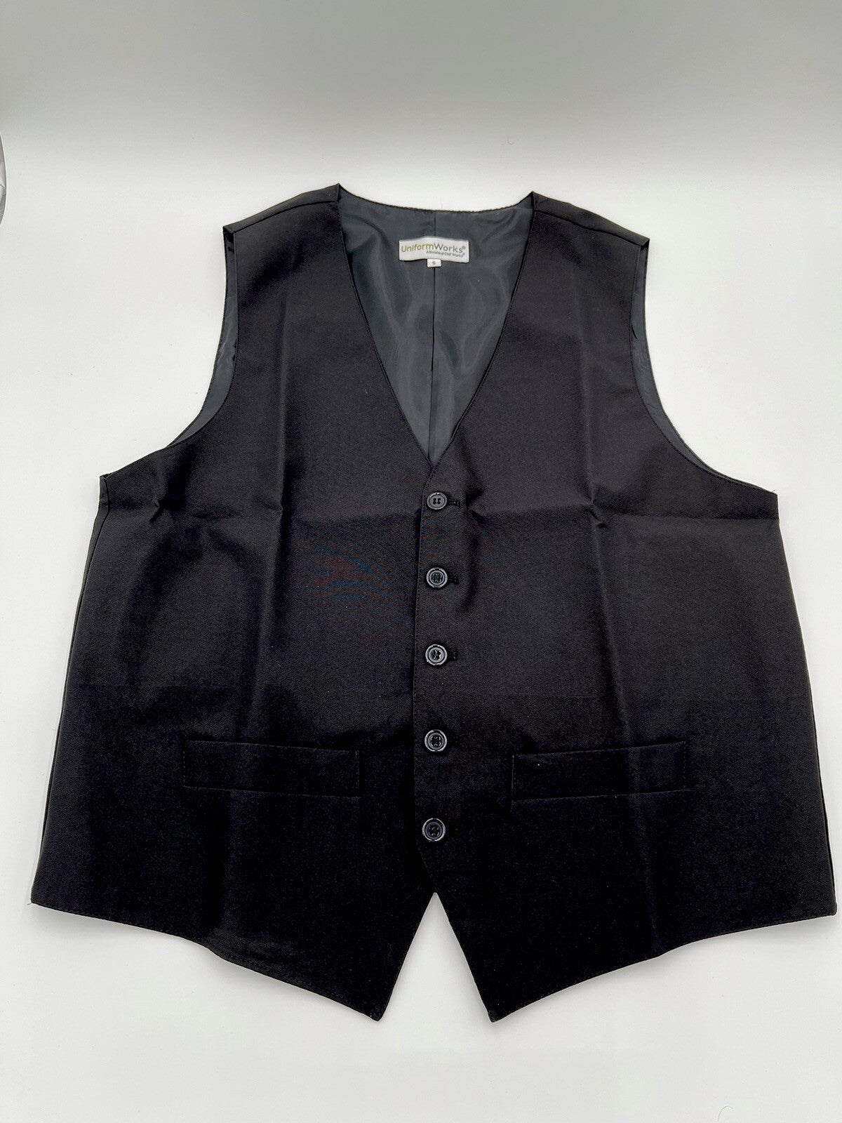 Uniform Works Men’s CLASSIC Fit Vest/Pockets RESTAURANT WAITER SERVER-Small-New