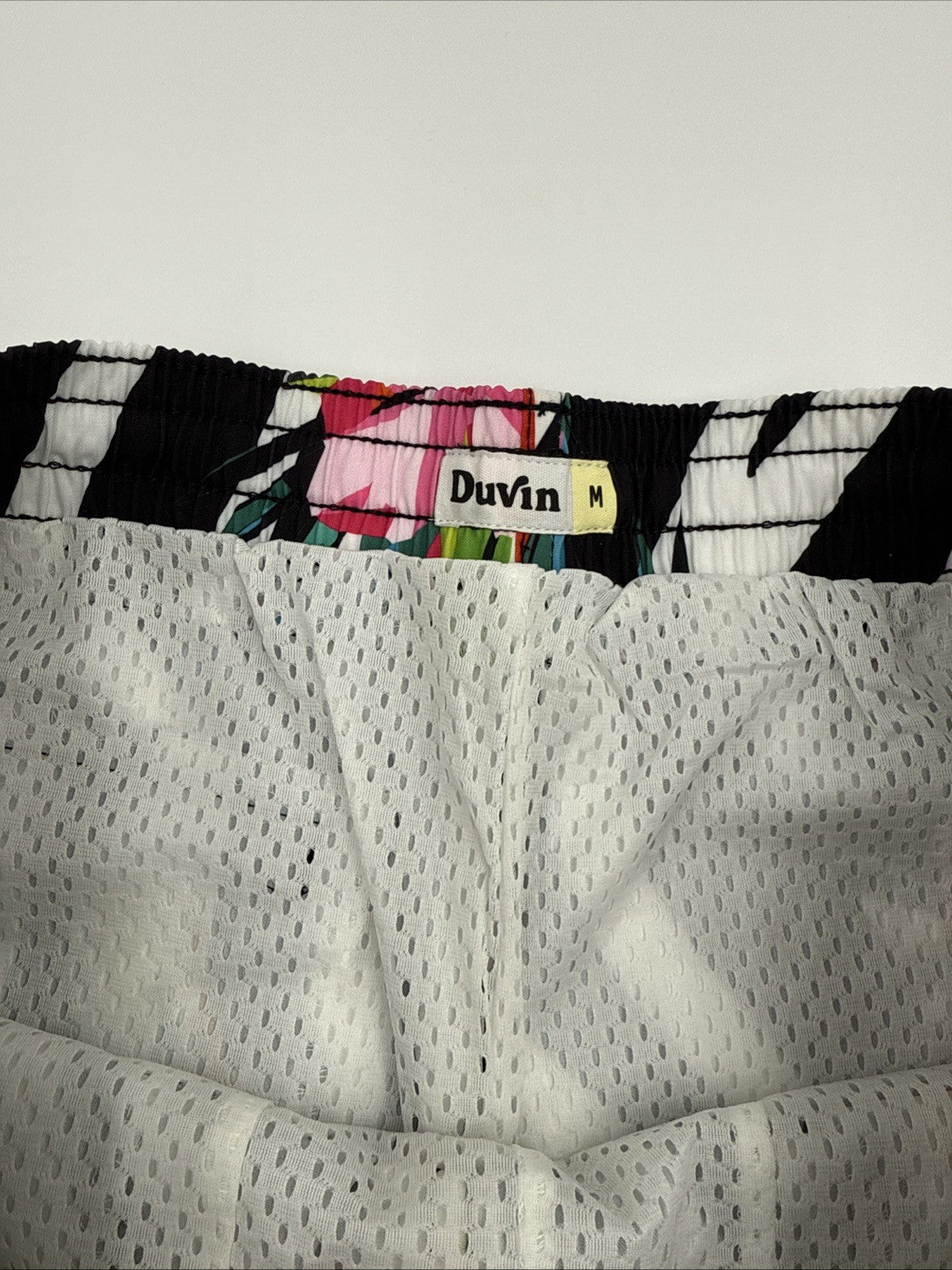 $65 Duvin Design Men's Zebra Floral Swim 4” Trunk Shorts - Multi -Medium-NEW