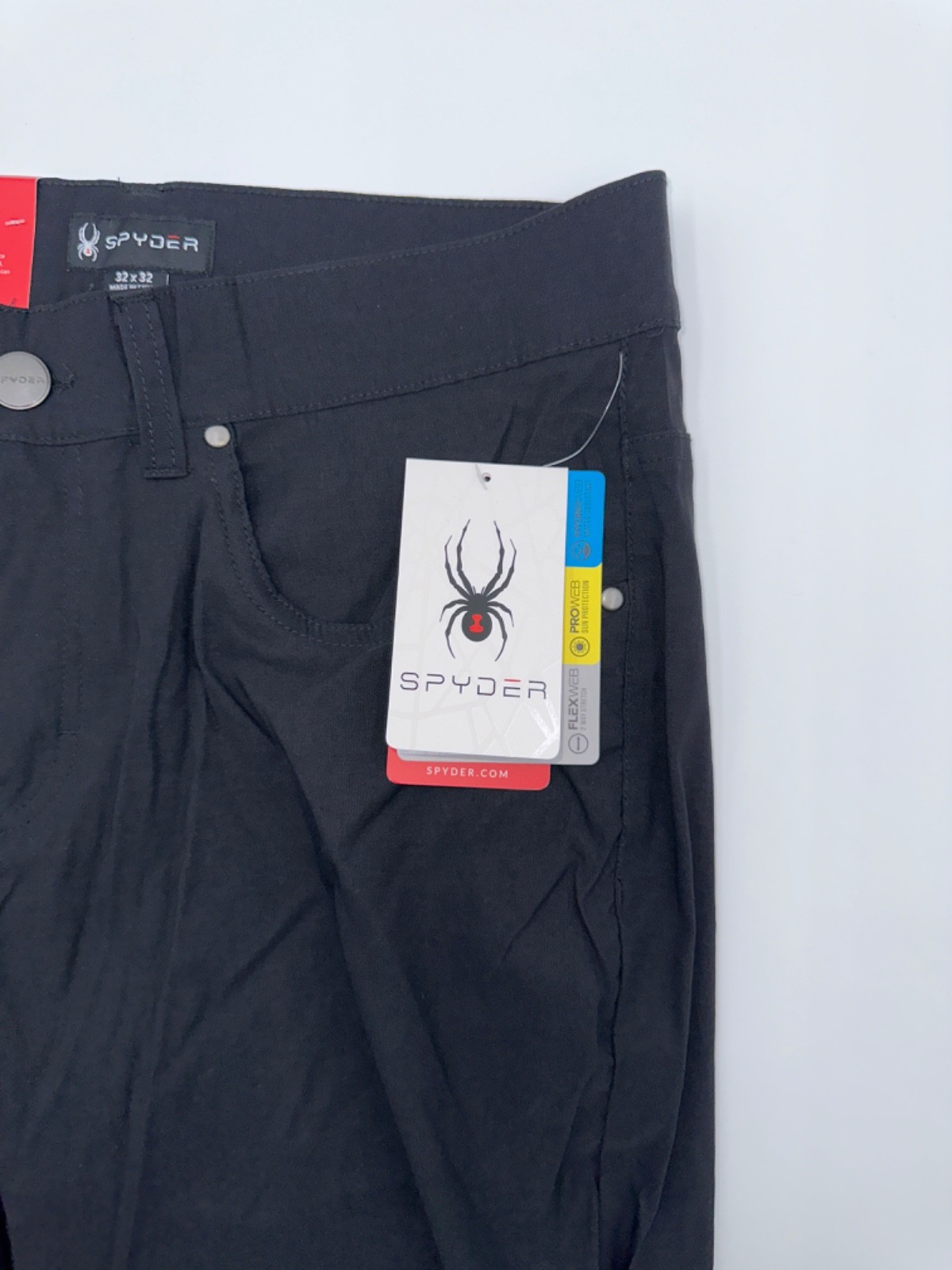 $89 Spyder Men's Tech Five-Pocket Pants - Black - Size: 32W x 32L - New With Tag