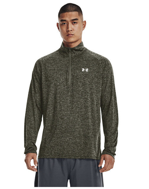 Under Armour Men's Tech 2.0 1/2 Zip-up Long Sleeve - Marine Od Green- Small-New