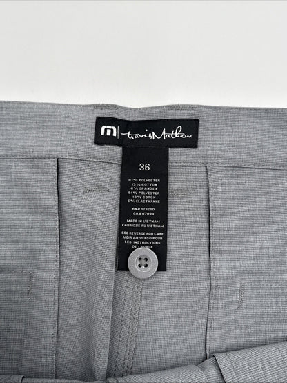 $85 Travis Mathew Men's Beck Shorts Stretch Waistband - Light Grey-Size: 36- New
