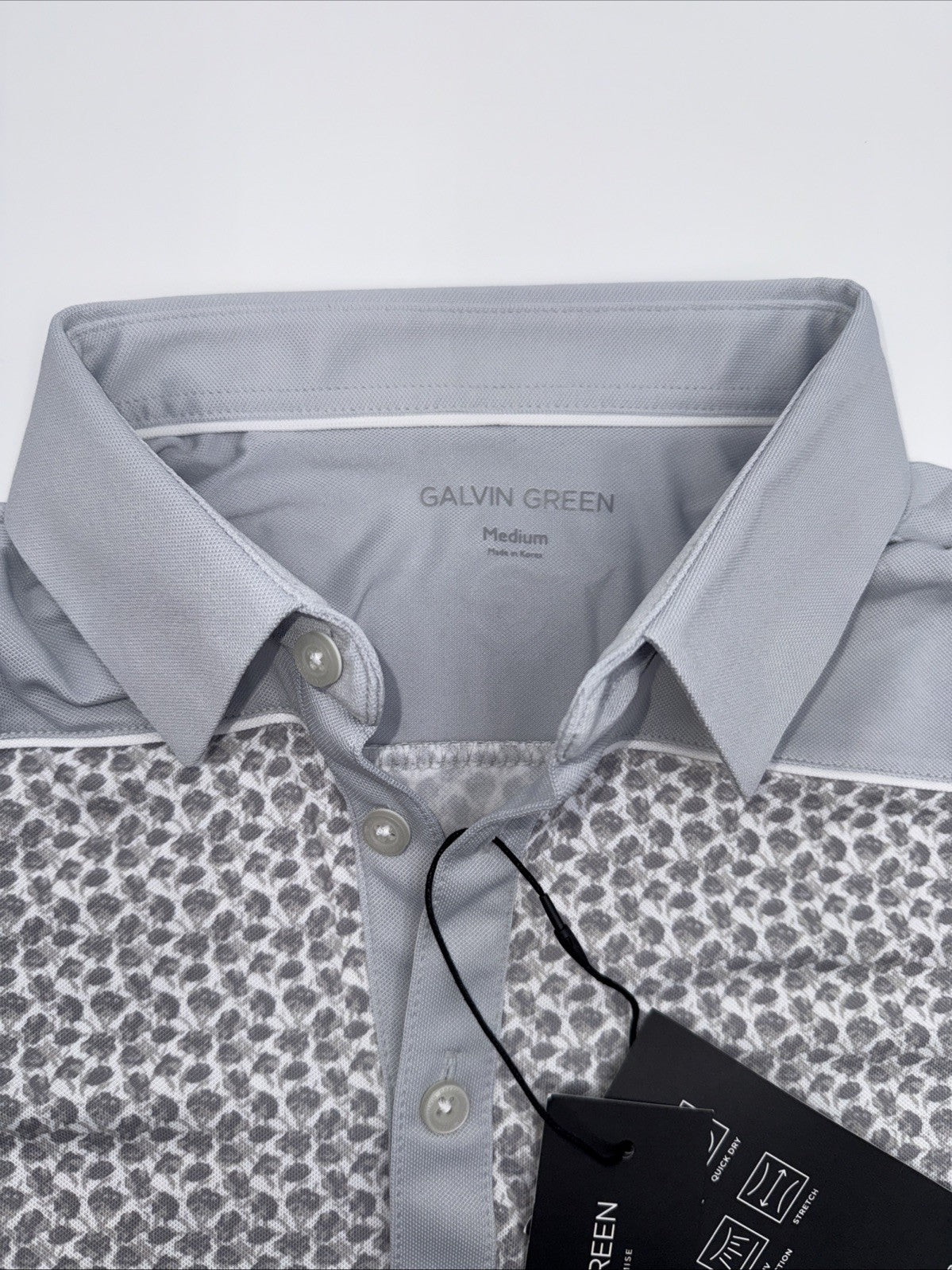 $100 Galvin Green Men’s Millard Golf Shirt Polo- Cool Grey - Medium -New Tags
