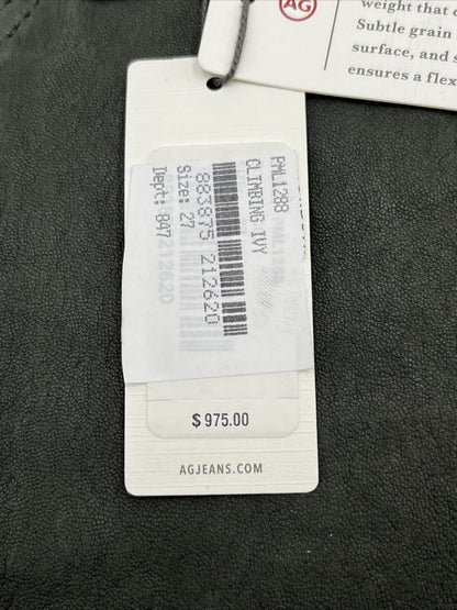 $975 Adriano Goldschmied AG Women’s The Legging Super Skinny Pants-Olive-27W-NEW