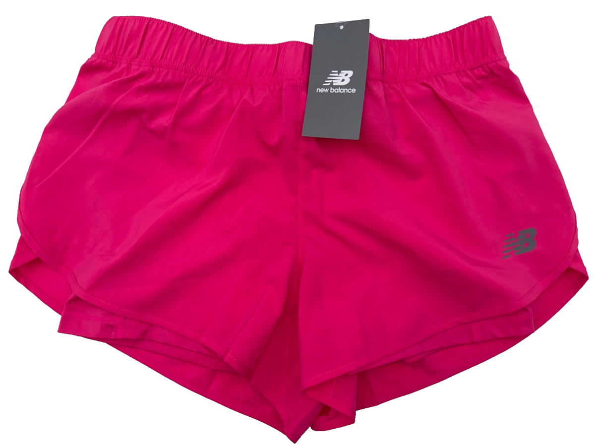 New Balance Women's 2 in 1 Running Short - Hot Pink - Medium -New With Tag