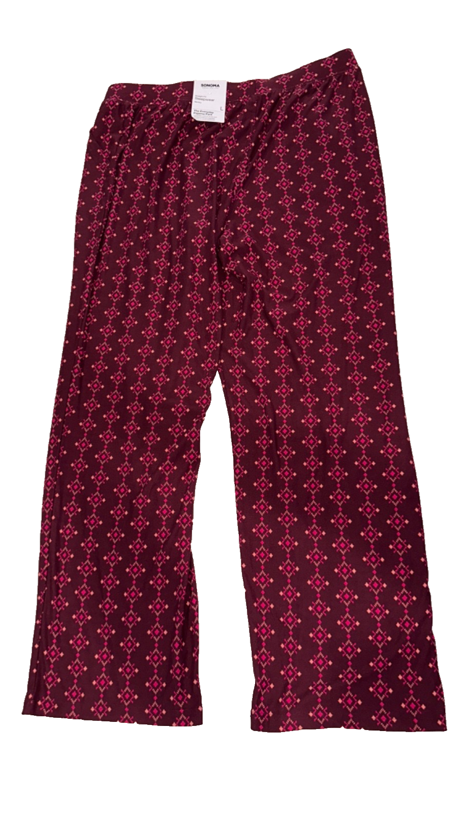 Sonoma Women's Pajama Pants - ZS02J003RP- Maroon - Large - New With Tags