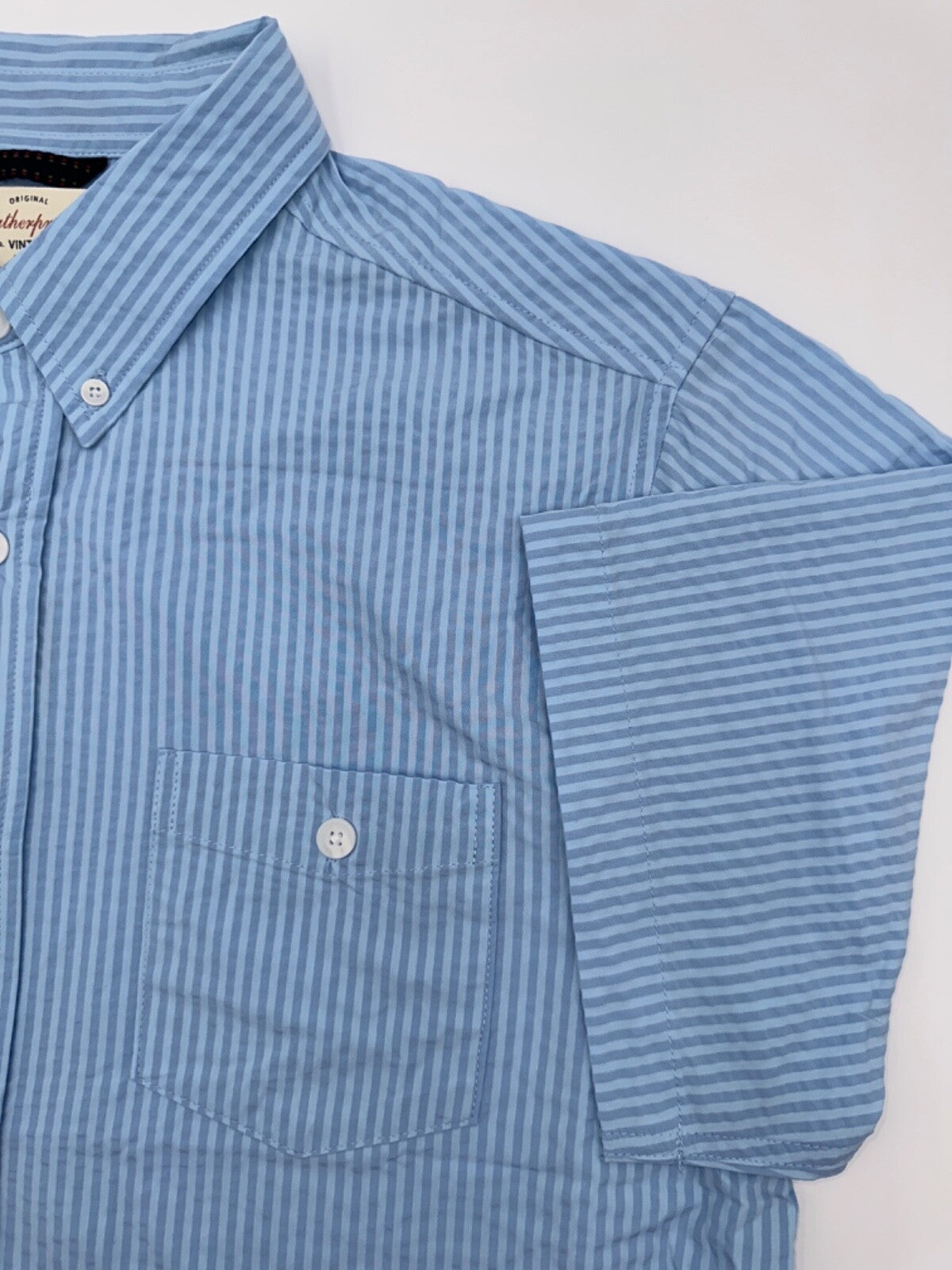 $60 Original Weather Proof Vintage Men’s  Button Up Shirt-Light Blue-Medium-New