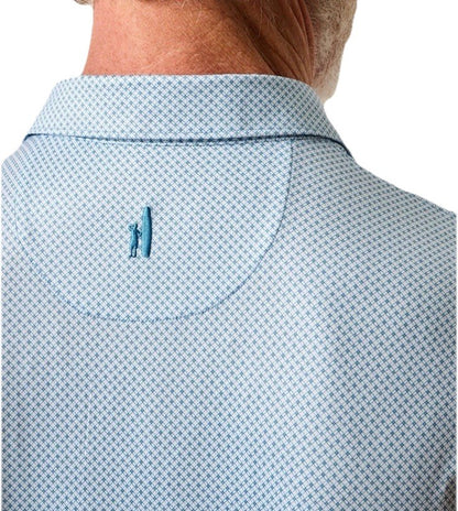 $110 Johnnie O Men’s- Featherweight Performance Polo Shirt-Barrels Blue- Small