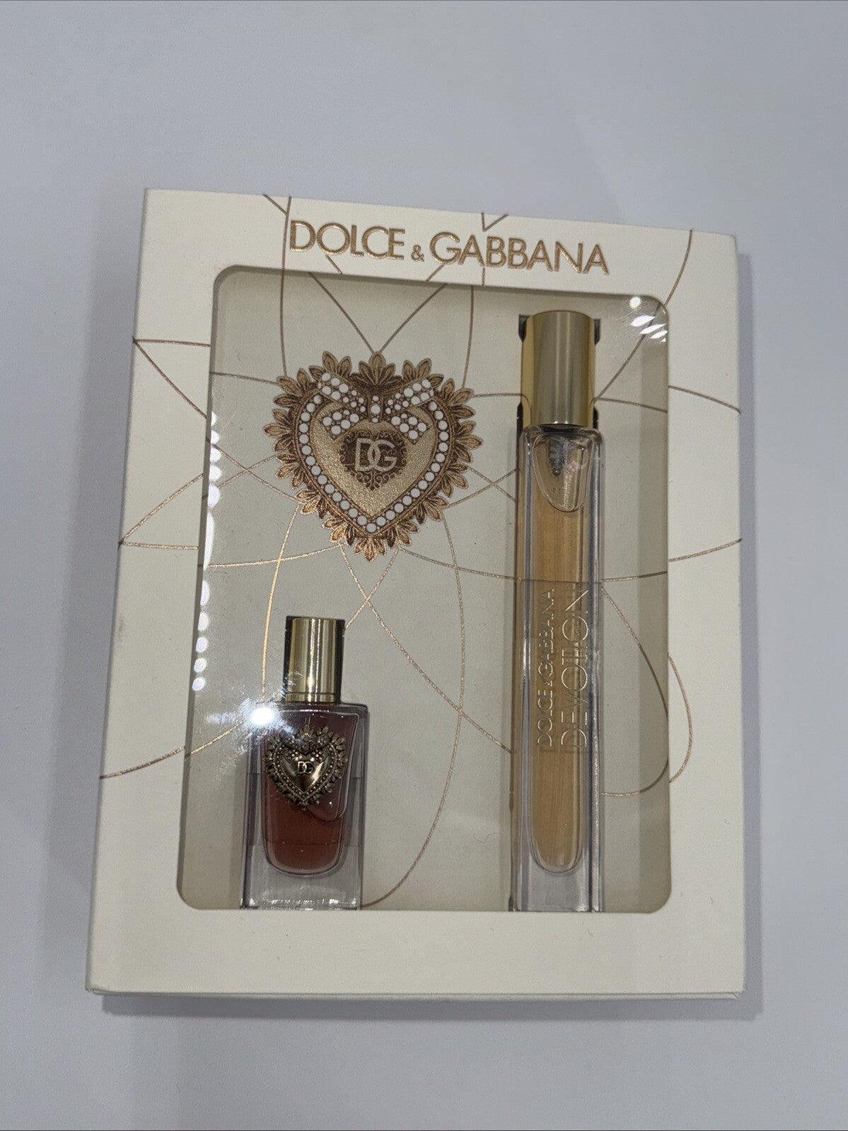 New 2PC Dolce & Gabbana Devotion Eau de Parfum Mini Set (0.33 oz+ 0.17 oz)