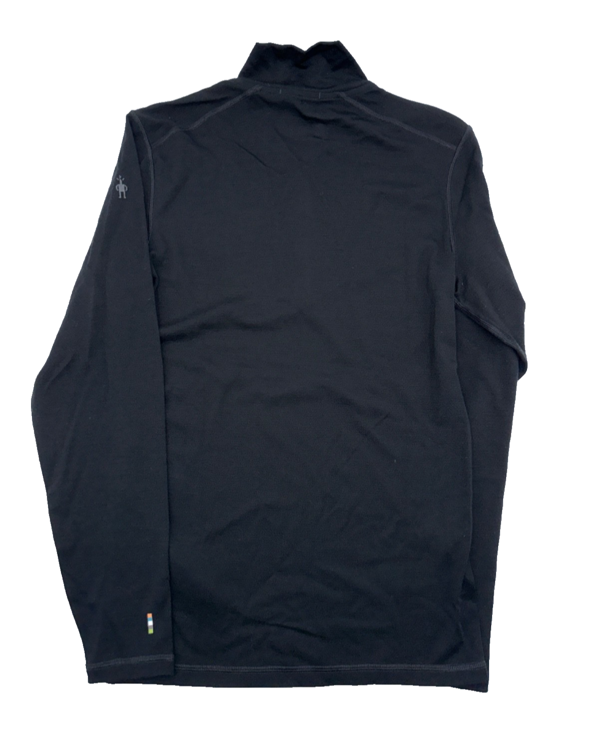 $120 Smartwool Men's Classic Thermal Merino 1/4 Zip Base Layer Top-Black-Small