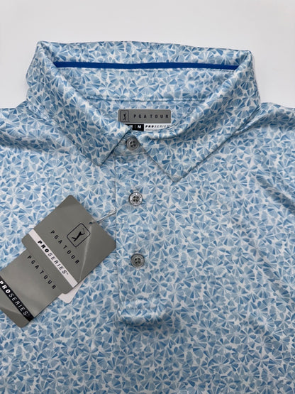 $68 PGA Tour Men's Short Sleeve Polo Shirt - Bright White - Large- New