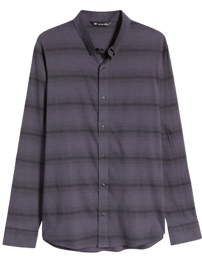 $125 Travis Mathew Men’s Stretch Stripe Button Long Sleeve Shirt- Zeke-Small-New