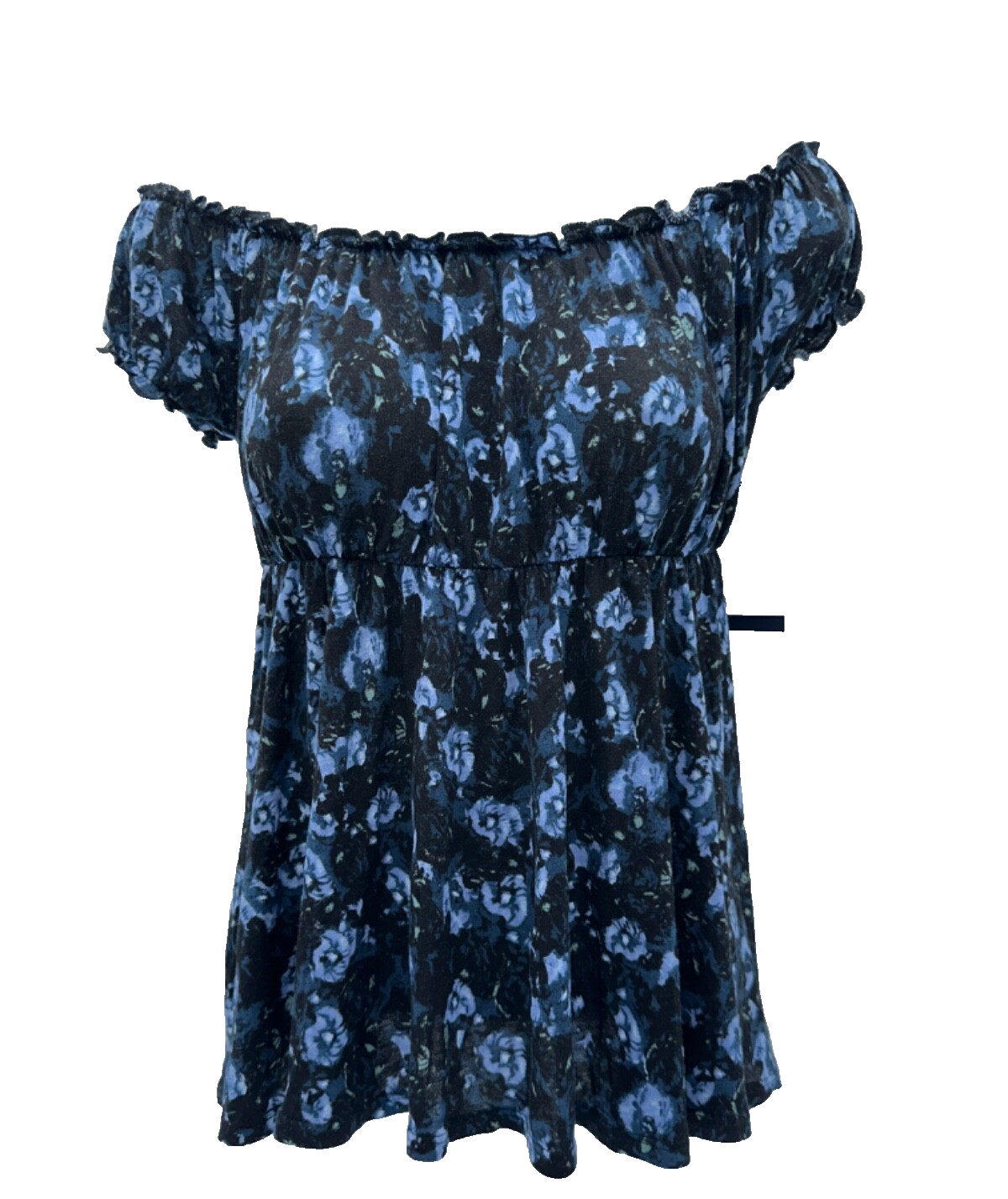 $72 Melrose And Market Women’s Off The Shoulder Top-Floral Blue-Medium-New