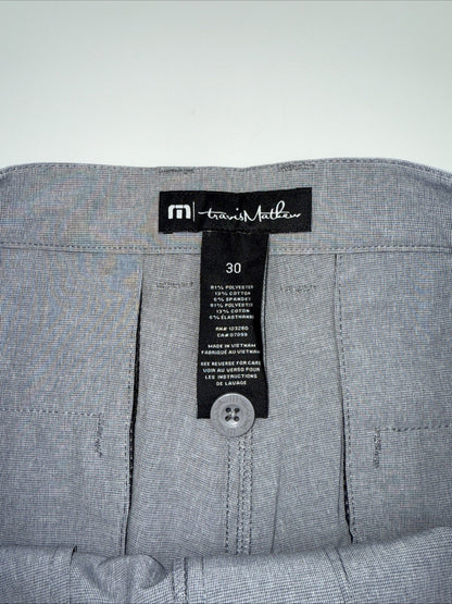 $85 Travis Mathew Men's Beck Shorts Stretch Waistband - Light Grey-Size: 30- New