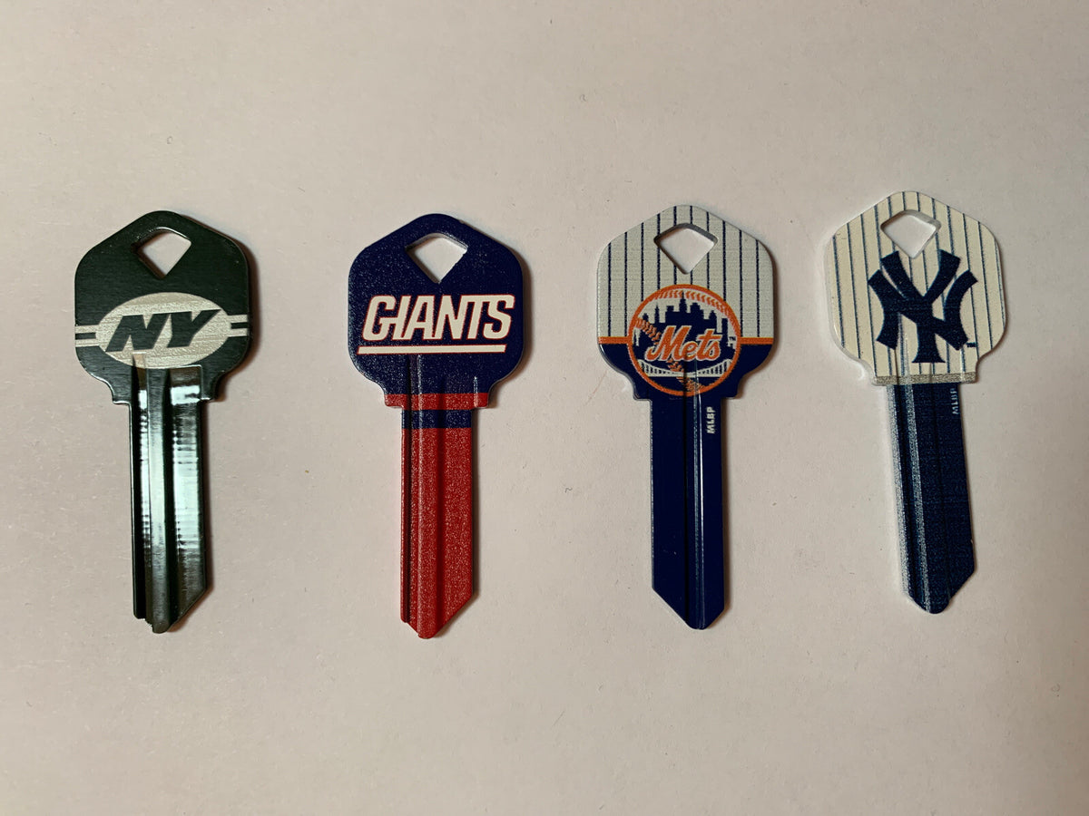 Lot 4 Keys House or Office Blank KW1 - New York 1 Jets 1 Giants 1 Mets 1 Yankees