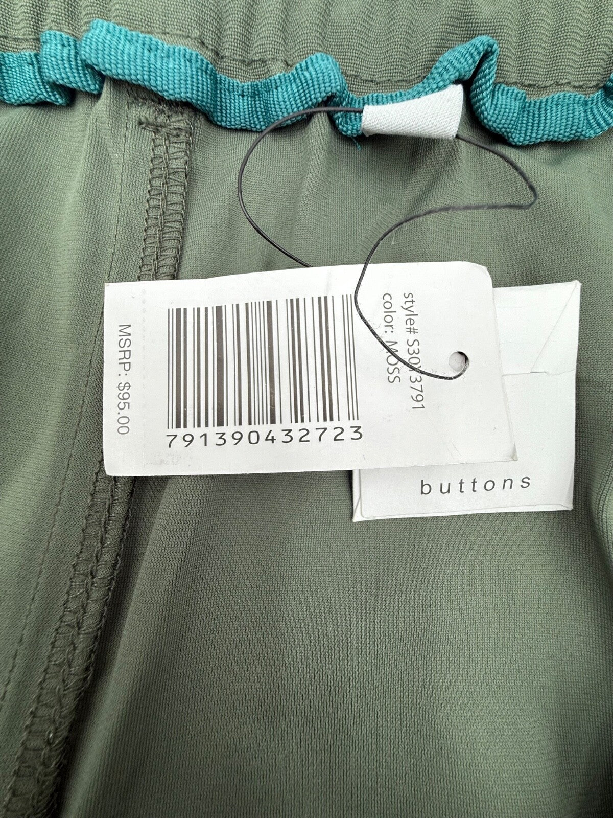 $95 Ike Behar Men’s- Drawstring Casual Pant-Moss Khaki - Large- New Tag