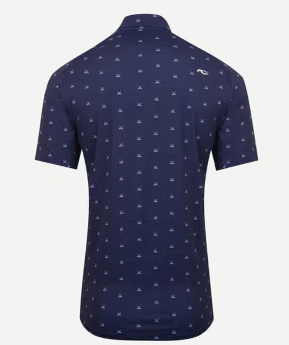 $104 KJUS Men’s Men Golfer Golf Polo Shirt MG60-L11-Atlanta Blue-Small- New Tag