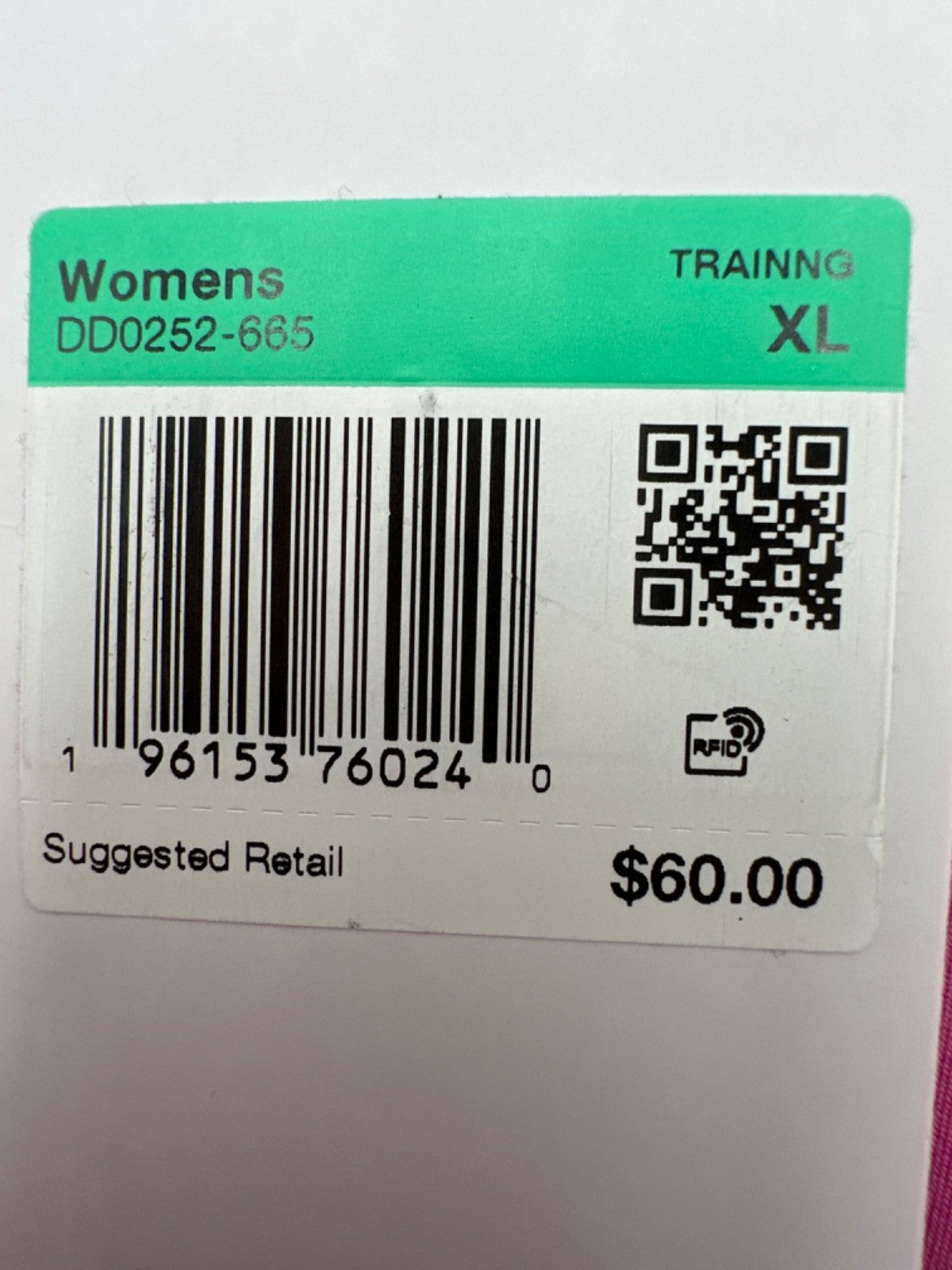 $60 One Women's Full-Length Leggings - DD0252 - Pink - XLarge - New With Tags