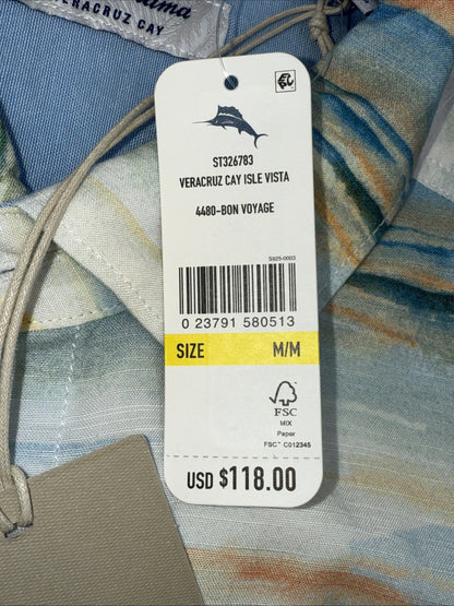 $118 Tommy Bahama Men’s Veracruz Cay Isle Vista Shirt- Ivory Multi- Medium-NEW