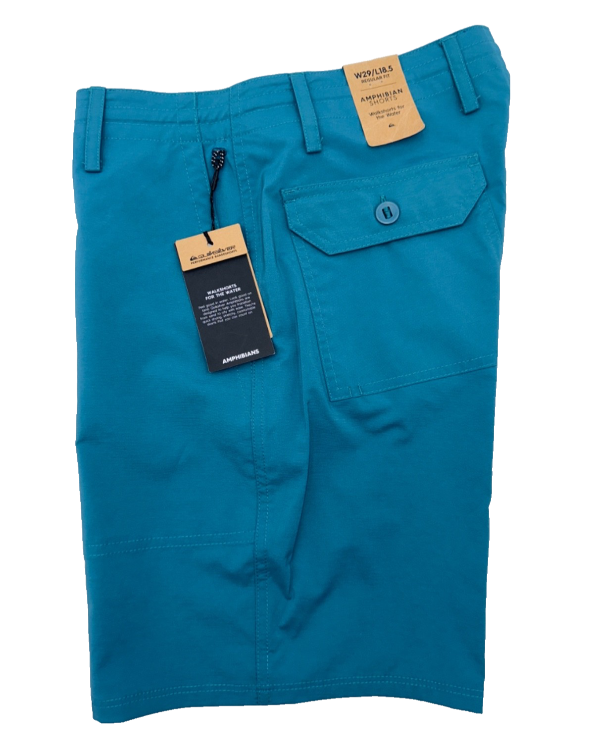 $65 Quicksilver Men’s Amphibian Hybrid Shorts - Colonial Blue - 29W x 18.5L -New