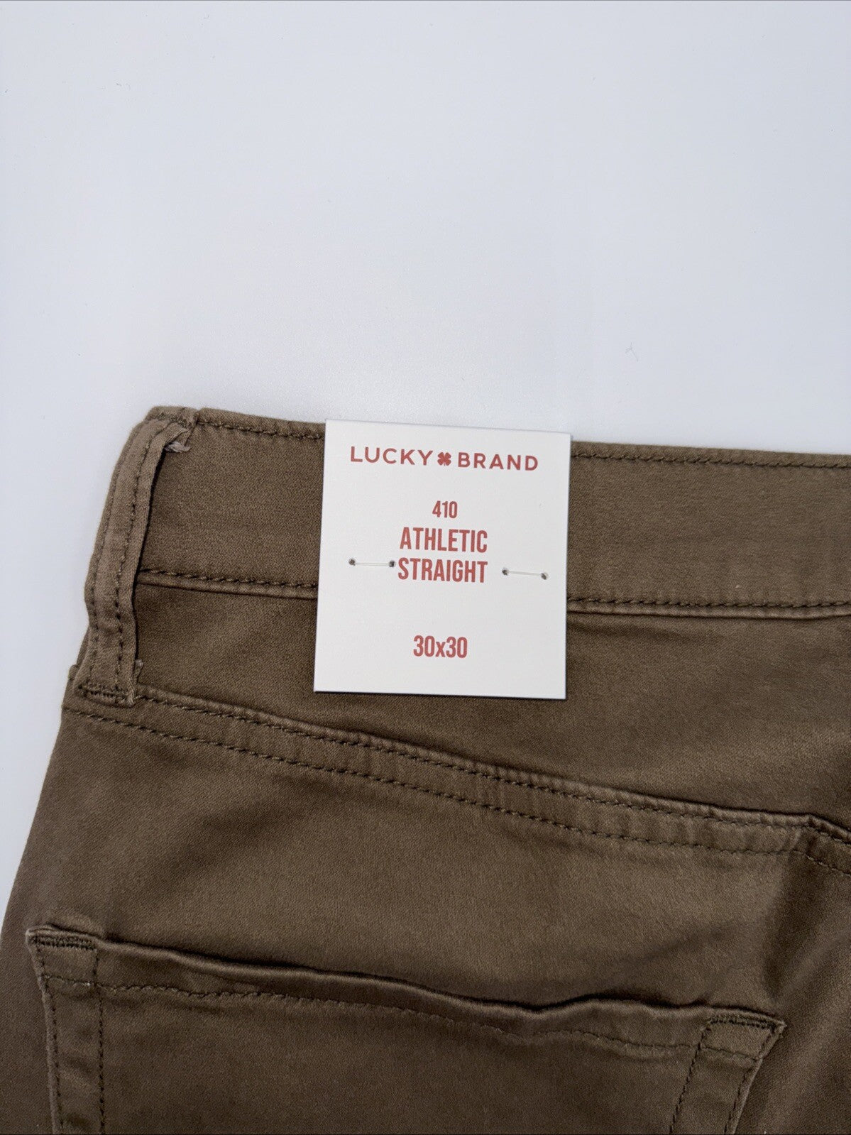 $99 Lucky Brand Men’s 410 Athletic Straight Five Pocket Pants-Bark-30W 30L- New