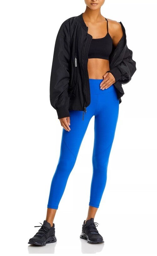 $100 Sweaty Women’s Betty Power Leggings 7/8 Length- Blue -Size: 10 Large - New