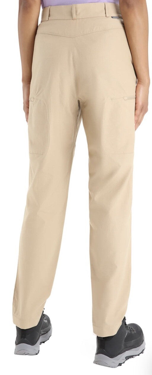 $240 Icebreaker Women’s Hike Pants Cargo Zip- Sand- Size 30w