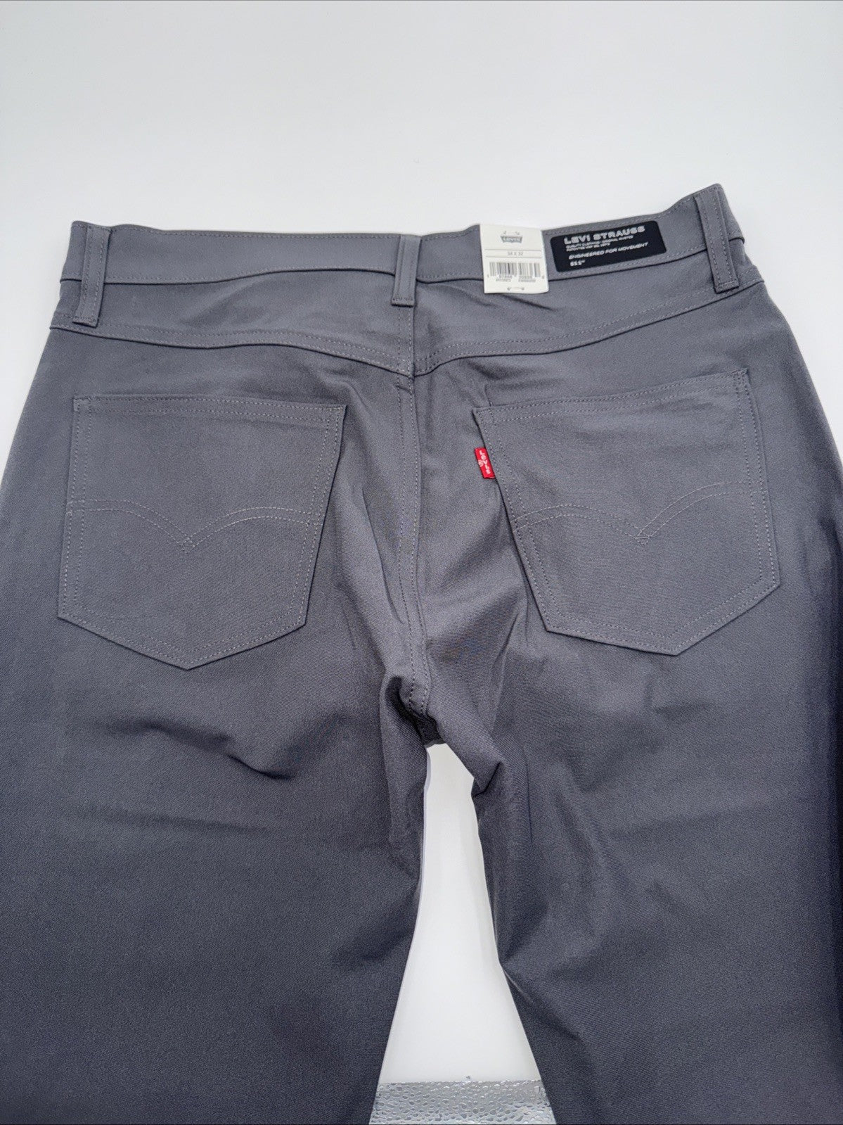 $70 Levi's Men's 511 Slim Tech Pants Stretch A92130010- Grey- 34W 32L - New Tag